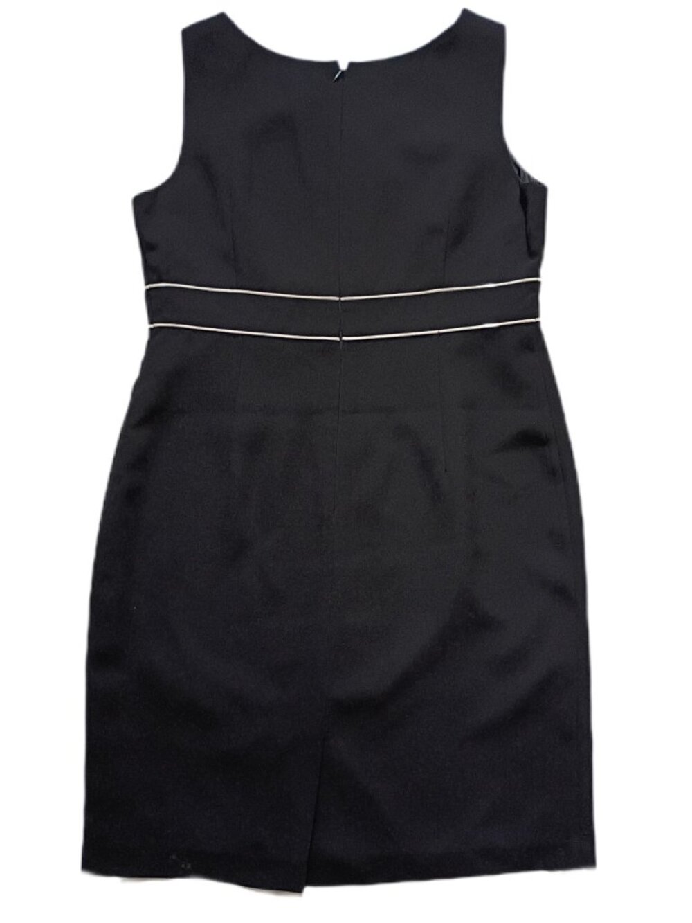 Kasper Petite 12P Black Sleeveless Dress Classic Sheath Career Elegant - Picture 3 of 11
